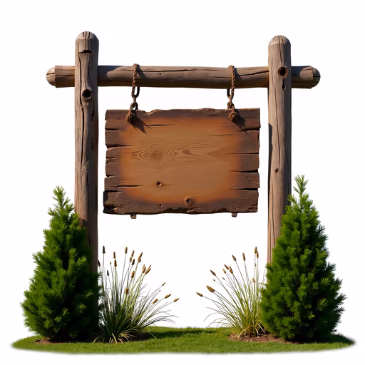 Blank Wooden Sign