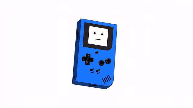 Blue Game Console Illustration