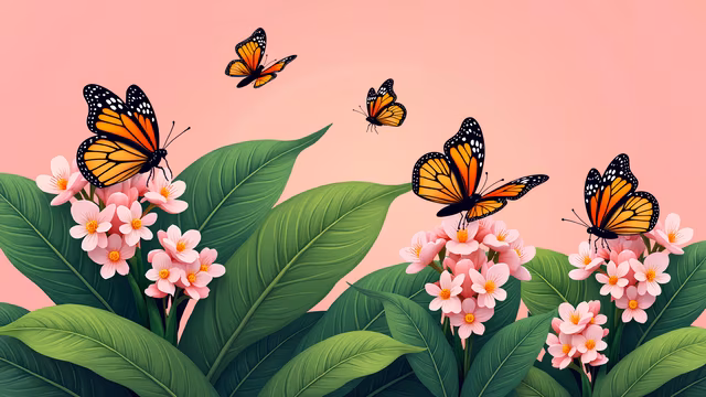 Butterflies and Flowers