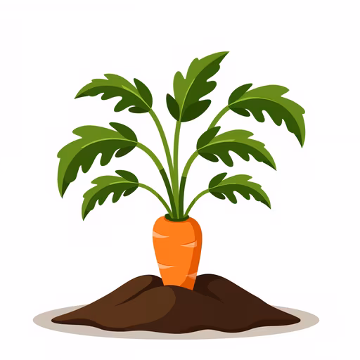 Carrot Plant Illustration
