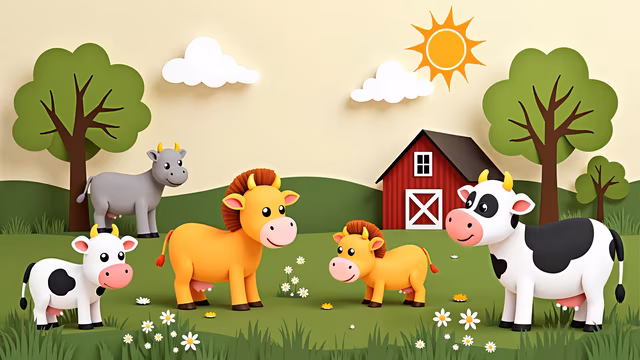 Cartoon Farm Animals