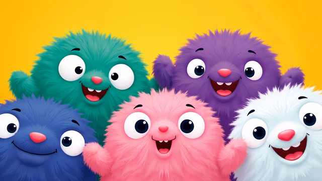 Colorful Furry Friends