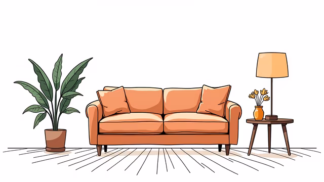Cozy Living Room Illustration