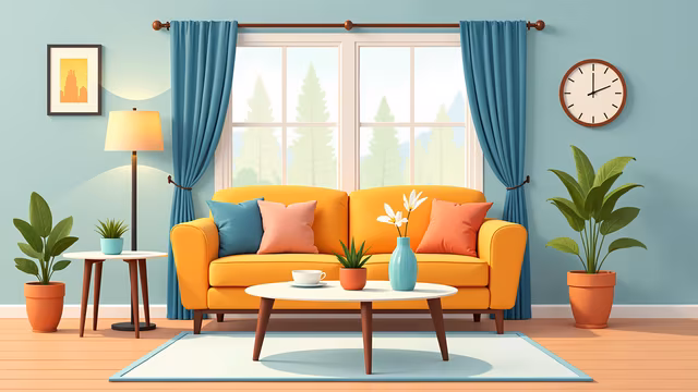 Cozy Living Room Illustration