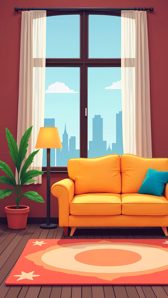 Cozy Living Room Illustration