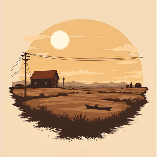 Desert Solitude Illustration