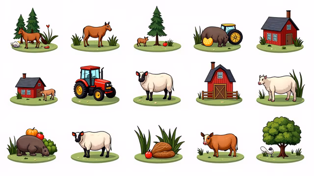Farm Life Illustration