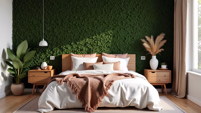 Green Wall Bedroom