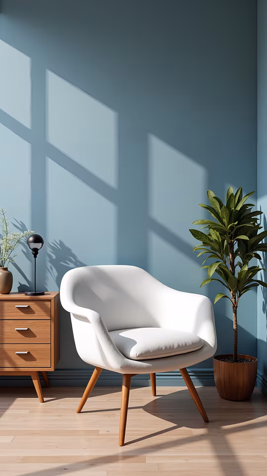 Minimalist Chair with Shadows