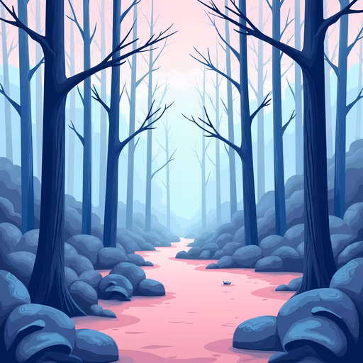Misty Forest Path