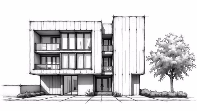 Modern Building Sketch