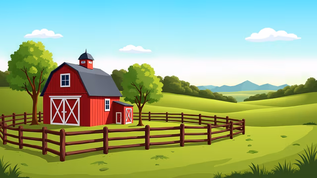 Red Barn Illustration