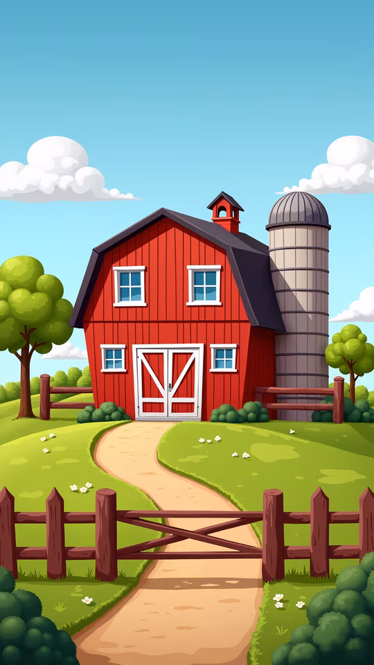 Red Barn Illustration