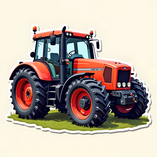 Red Tractor Illustration