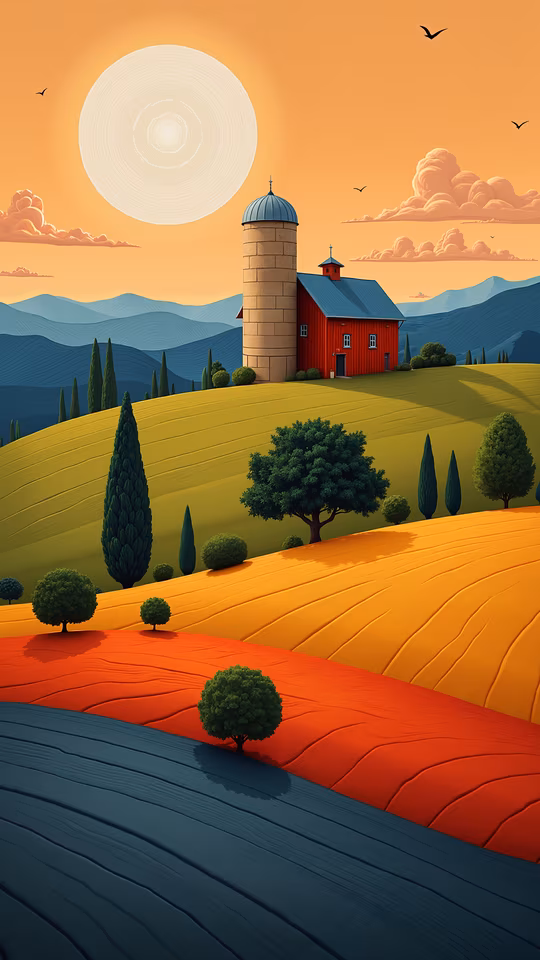 Rustic Farm Illustration