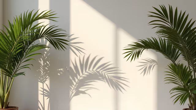 Sunlit Palm Shadows