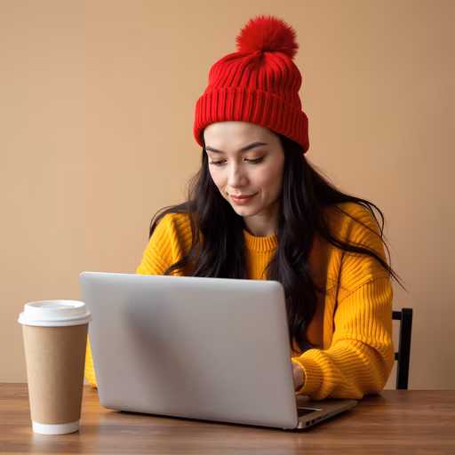 Woman Working on Laptop