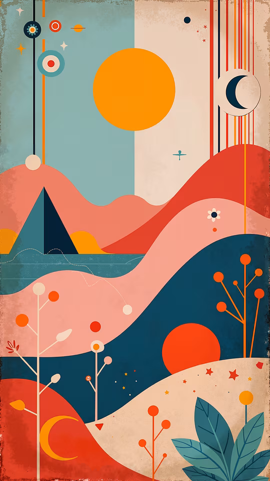 Abstract Landscape Illustration