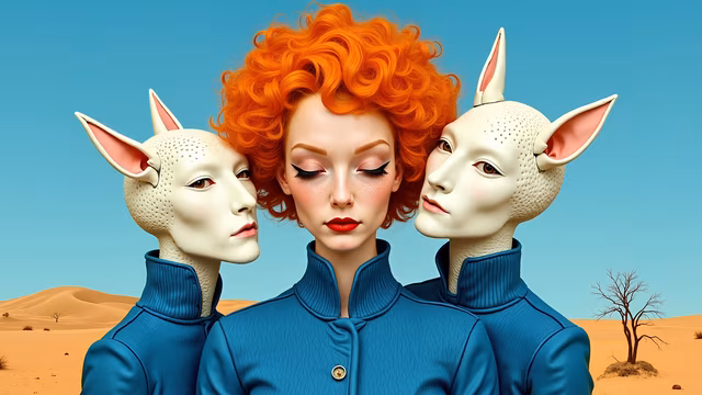 Alien Trio in Blue