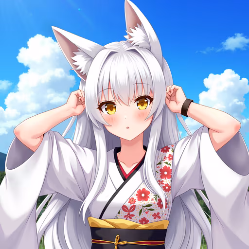 Anime Girl with Fox Ears