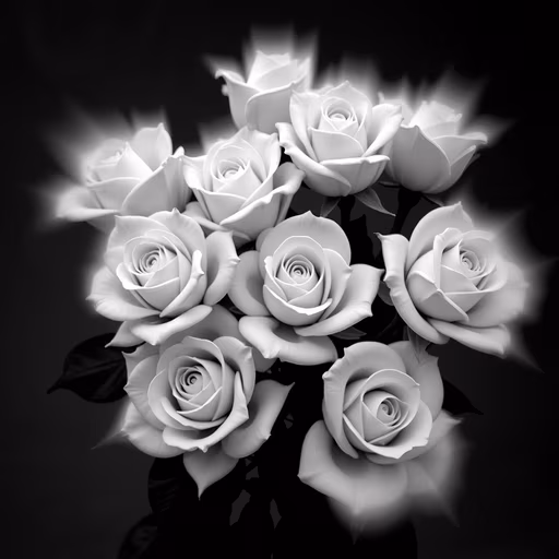 Black and White Roses