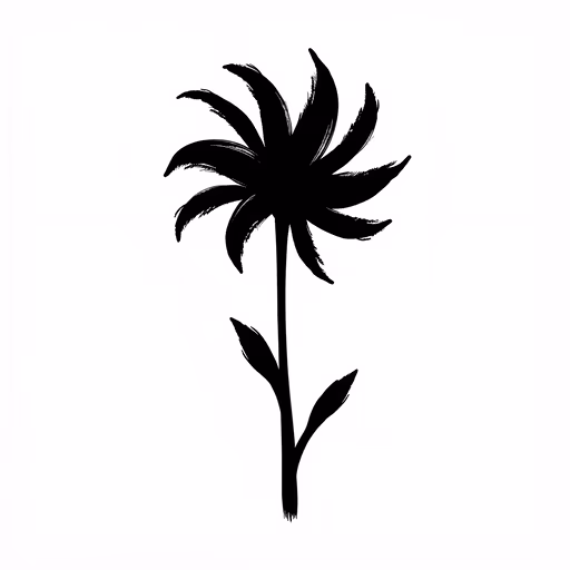 Black Flower Silhouette
