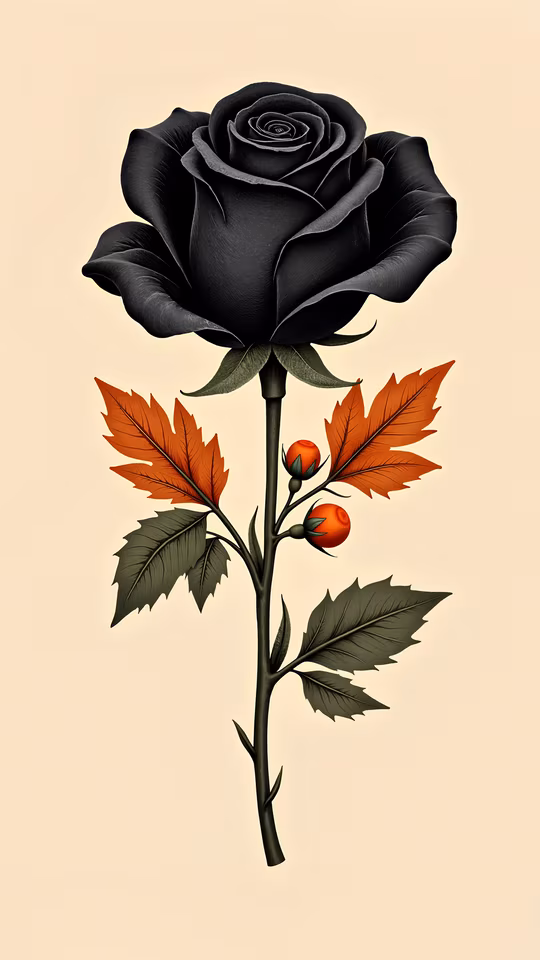 Black Rose Illustration