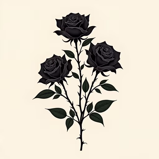 Black Roses Illustration