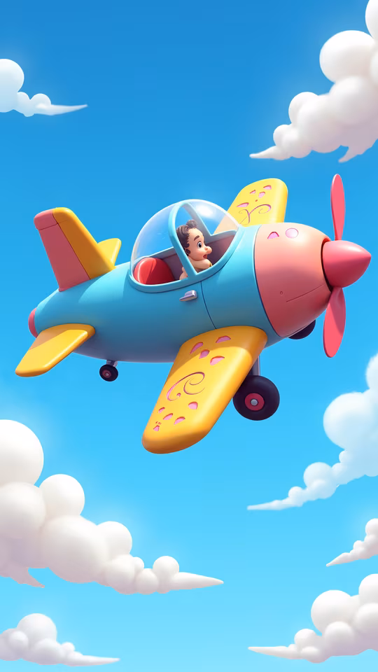 Cartoon Airplane Adventure