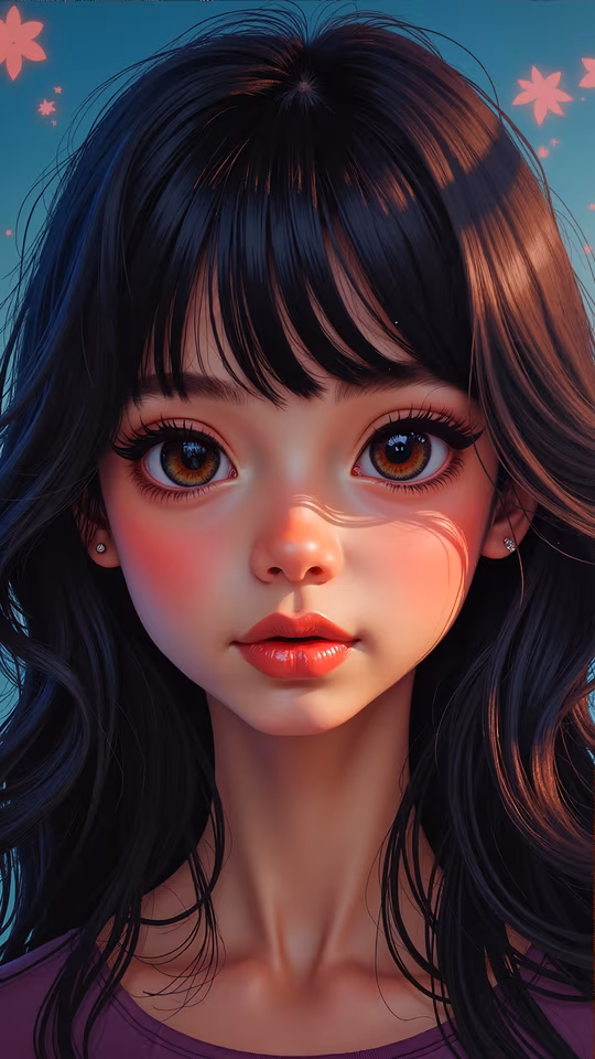 Cartoon Girl Portrait