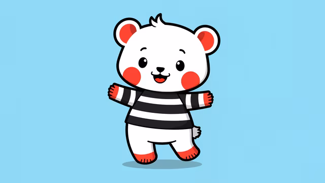 Cartoon Polar Bear Illustration