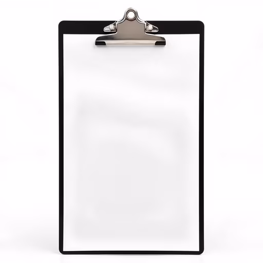 Clipboard with Blank Sheet