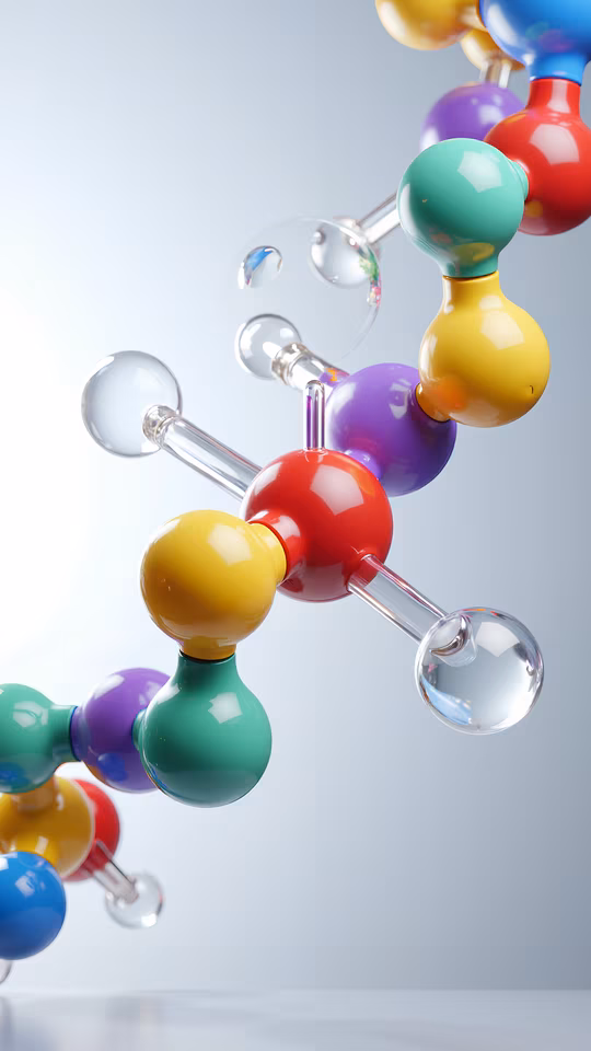 Colorful Molecular Structure Illustration