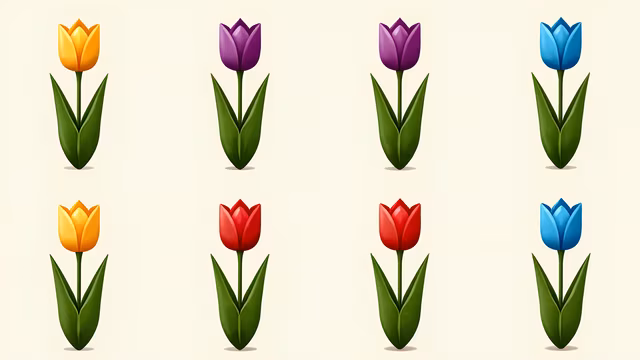 Colorful Tulips Illustration