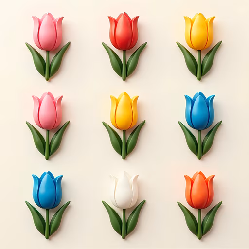 Colorful Tulips Illustration