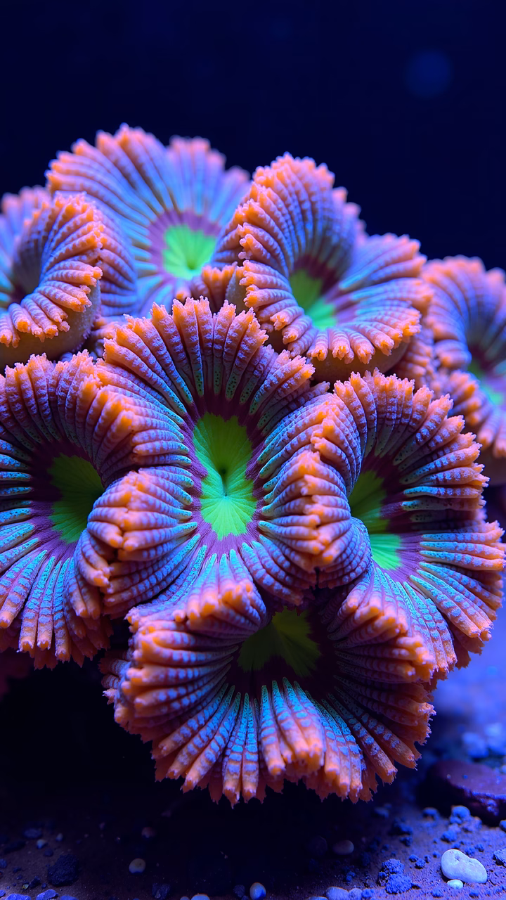 Vibrant coral reef illustration with intricate details and vivid colors.