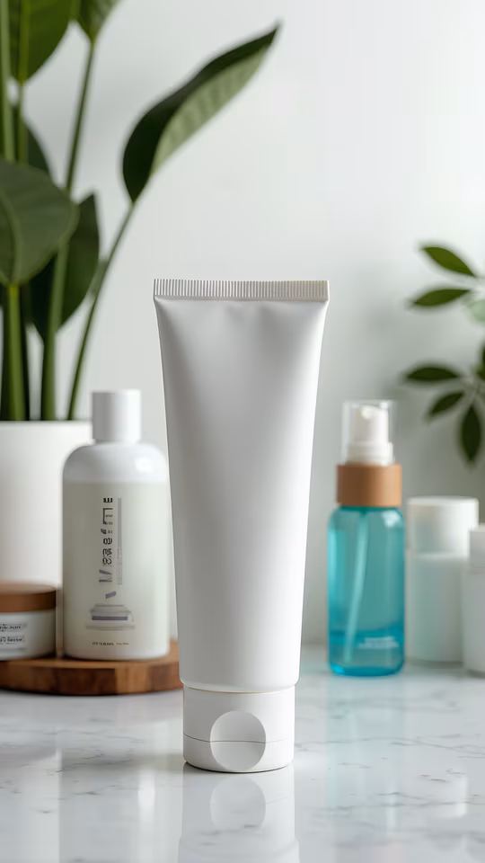 Cosmetic Tube with Plants