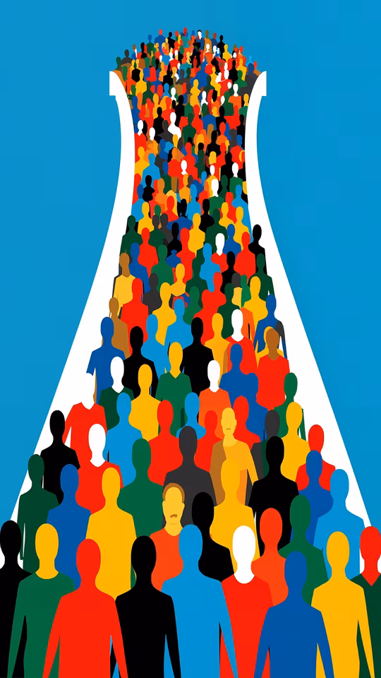 Crowd in Funnel