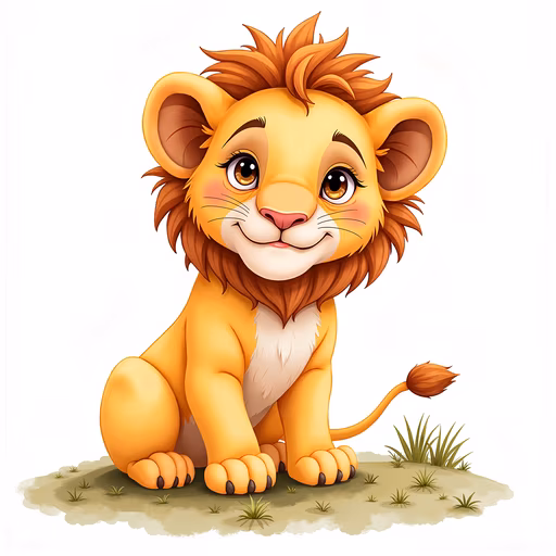 Cute Cartoon Lion