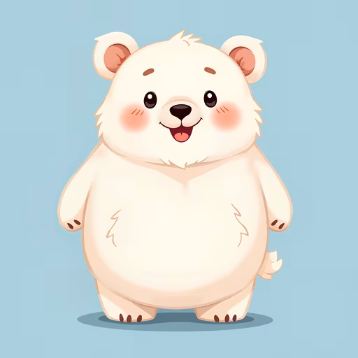 Cute Polar Bear Illustration