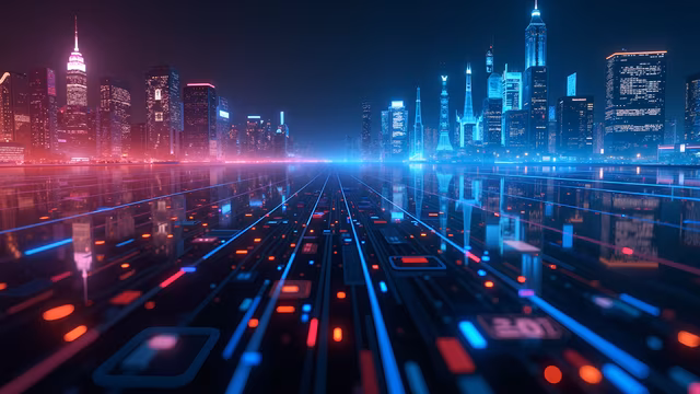 Cyberpunk Cityscape Illustration