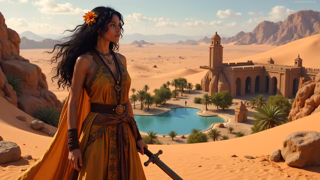 Desert Warrior Illustration