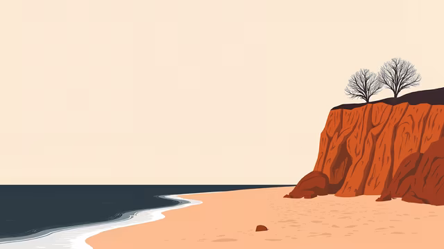 Deserted Beach Illustration