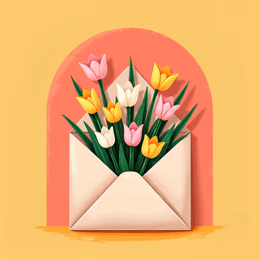 Floral Bouquet in Envelope