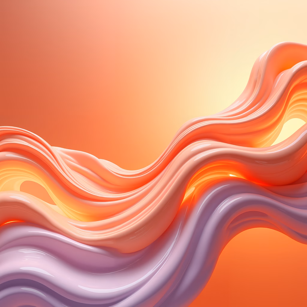 Vibrant abstract illustration of flowing waves in warm colors, evoking energy and dynamism.