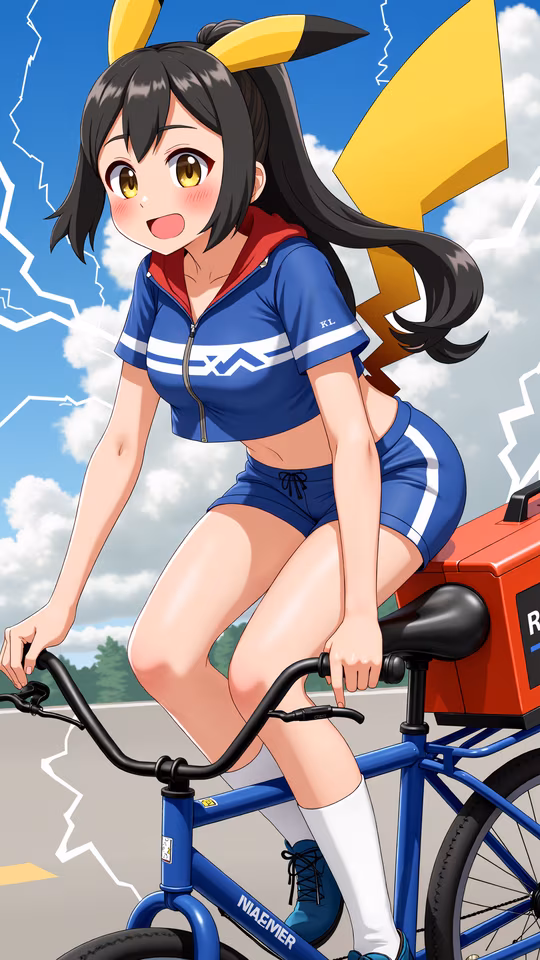Girl Riding Bicycle