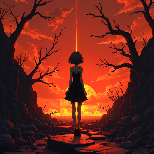 Girl Watching Meteor