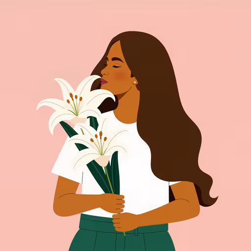 Girl with Lilies