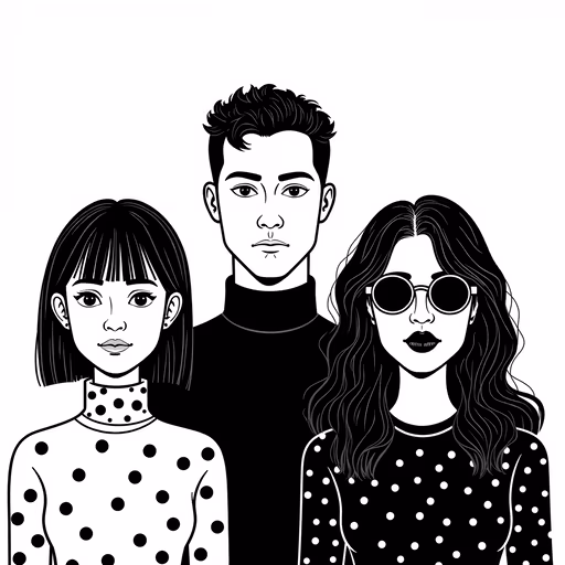 Group Portrait Illustration