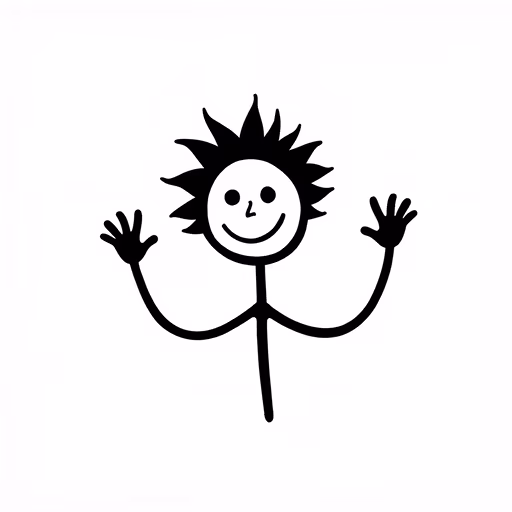 Happy Stick Figure
